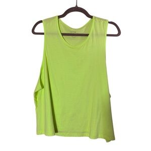 Calme by Johnny Was Cotton Yellow Scoop Neck Tank sz XXL